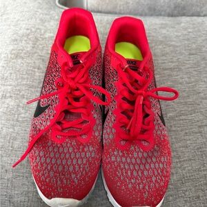 Nike Men’s Air Max Bright Red and Black Sneakers